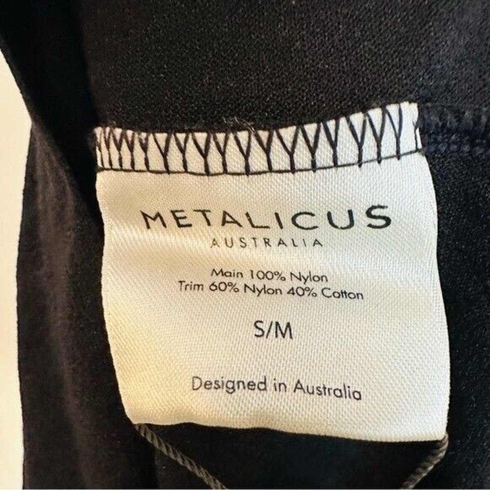 Metalicus Australia Nylon Ringer Black Bodycon Dress Size Medium - Picture 6 of 9